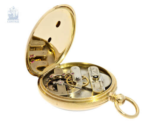 Taschenuhr: ganz frühes, sehr seltenes Taschenchronometer mit Schlüsselaufzug, Jules Jürgensen Copenhagen No.8331, ca.1855 - фото 4