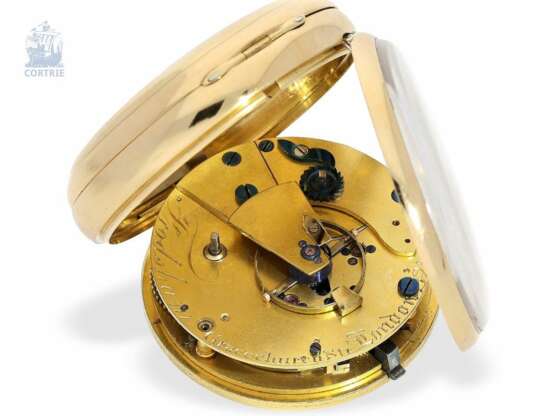 Taschenuhr: schweres Taschenchronometer, signiert Frodsham London No.198, Hallmarks 1824 - Foto 4