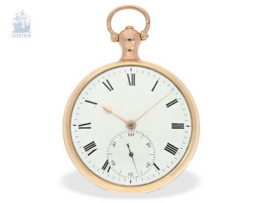 Taschenuhr: extrem seltenes englisches Arnold-Typ Chronometer von einem der bedeutendsten englischen Uhrmacher, William Anthony No.4355, London 1809 - Foto 6