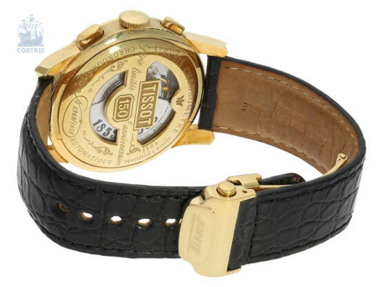 Armbanduhr: luxuriöser, sehr seltener, schwerer goldener Tissot Heritage Jubiläums-Chronograph, "COSC-CHRONOMETER", limitierte Auflage zum 150-jährigen Bestehen, ca.2003 - фото 3