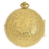 Taschenuhr: französische Oignon mit goldenem Prunkschlüssel, Marc Delamare Paris, ca.1720 - photo 2