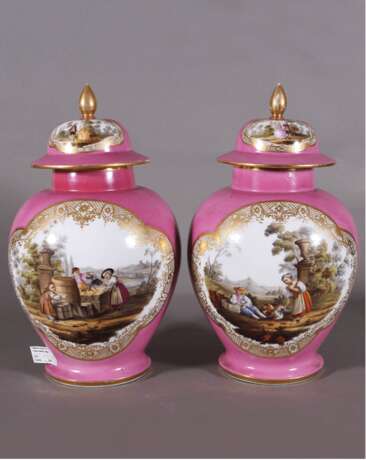 «Les vases de la paire de Dresde 1860- 1880-e de l'année de la porcelaine» - photo 2