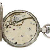 Taschenuhr: ungewöhnliches, ganz frühes Patek Philippe Ankerchronometer mit seltener 2/3-Platine, Genf 1877, mit Stammbuchauszug - Foto 3