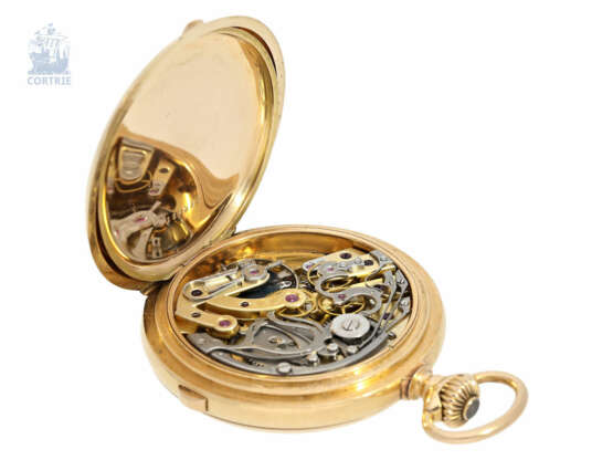 Taschenuhr: besonders schweres Taschenchronometer mit Chronograph und Register, Vacheron & Constantin "CHRONOMETRE" No.189853, ca. 1900 - Foto 5