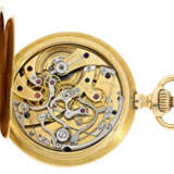 Taschenuhr: äußerst seltener, kleiner Vacheron & Constantin Pulsometer-Chronograph in Chronometerqualität, Gold/Emaille Gehäuse, ca. 1912 - Foto 4