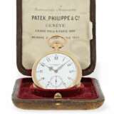 Taschenuhr: hochfeine und rare Patek Philippe Taschenuhr mit seltener 5-Minuten-Repetition und Box, No.90778, Genf ca.1892 - Foto 1