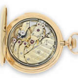 Taschenuhr: einzigartige Patek Philippe Taschenuhr mit emailliertem Adelswappen und Minutenrepetition, verkauft an Tiffany 1901, mit besonderer Originalbox und Stammbuchauszug - photo 3