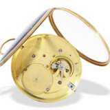 Taschenuhr: extrem seltene, große Gold/Emaille-Taschenuhr mit Komma-Hemmung (Lepine Kaliber), museale Qualität, Frères Melly, Genève No. 5979, um 1800 - Foto 6