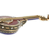Anhängeuhr/Formuhr: museale und exquisite Gold/Emaille-Formuhr "Mandoline" mit Perlenbesatz, Leopold Nitschner Wien/ Frères Les Raffard No. 2540, ca.1800 - photo 7