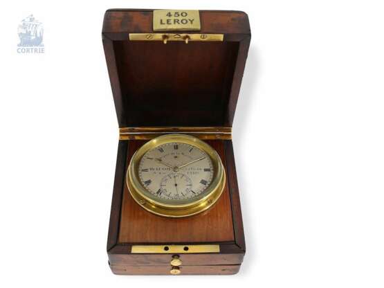 Chronometer: sehr seltenes kleines Torpedo-Boots-Marinechronometer, Leroy "Horloger de la Marine" Paris, No. 450, ca.1865 - фото 1