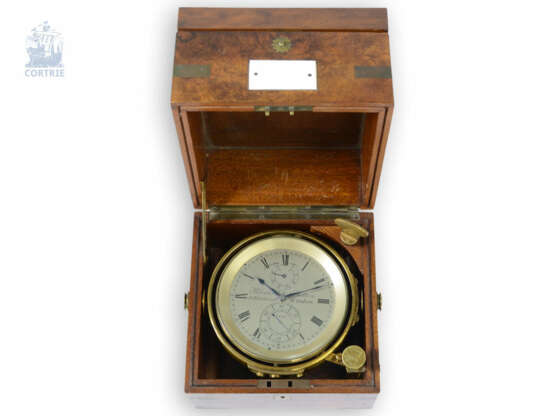 Marinechronometer: feines englisches Marinechronometer, "KELVIN, WHITE & HUTTON, NO. 5584", London ca.1910 - Foto 4