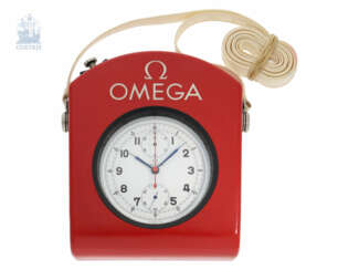 Taschenuhr: seltener Omega "Olympic Split-Seconds Chronograph" in komplettem Originalzustand mit Box und Papieren von 1961, Ref. MG 1155