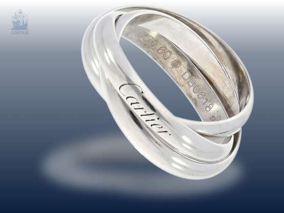 Ring: klassischer und hochwertiger Cartier Trinity-Ring in 18K Weißgold - фото 1