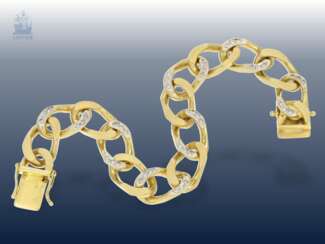 ArmbanDurchmesser: massives und schweres Diamant-Goldschmiedearmband