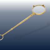 Lorgnette/Lorgnon: seltenes, außergewöhnlich langes Lorgnon, um 1900, 14K Gold - фото 2