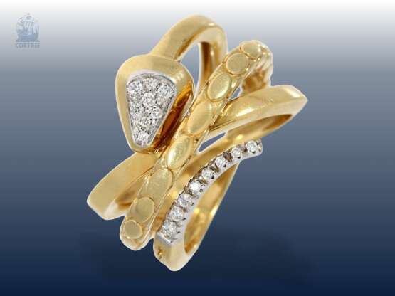 Ring: sehr ausgefallener und hochwertiger Designer-Goldschmiedering aus dem Hause "Fope", Handarbeit Motiv "Schlange", 18K Gold - photo 1