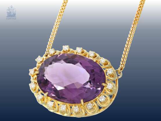 Kette/Collier: hochwertiges vintage Amethyst-Brillantcollier - Foto 1