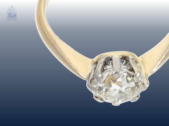 Ring: antiker Damenring mit großem und sehr schönen Altschliffdiamant, ca. 1,1ct - Foto 2