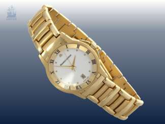 Armbanduhr: vollgoldene, hochwertige Herrenuhr der Marke Maurice Lacroix