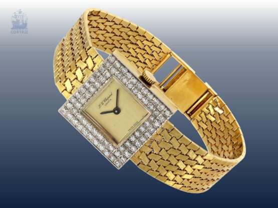Armbanduhr: elegante vintage Chopard Damenuhr mit Diamantlünette, 18K Gelbgold - фото 1