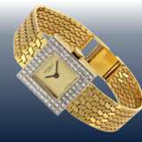 Armbanduhr: elegante vintage Chopard Damenuhr mit Diamantlünette, 18K Gelbgold - фото 1