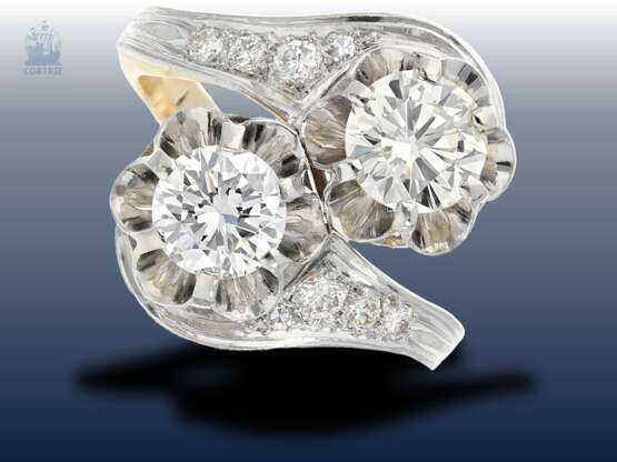 Ring: prachtvoller Goldschmiedering mit schönen Altschliffdiamanten, ca. 2,2ct - Foto 1