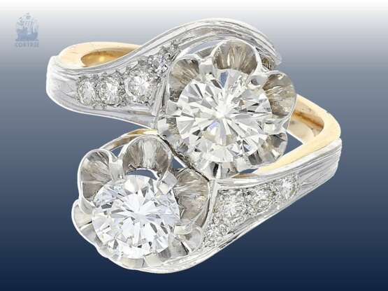 Ring: prachtvoller Goldschmiedering mit schönen Altschliffdiamanten, ca. 2,2ct - photo 2