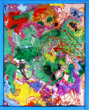 картина маслом на холсте с подрамником «Карты хаоса Пейзаж №4: бег», Toile sur le sous-châssis, Huile, Art abstrait, абстрактная живопись, Москва, 2020 - photo 1
