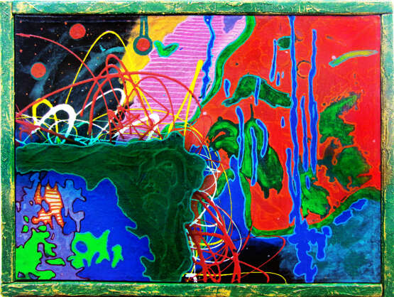 Карты Хаоса» пейзаж №1: "Икар" Холст на подрамнике Масло Абстрактный экспрессионизм Абстрактный пейзаж Москва 2020 г. - фото 1