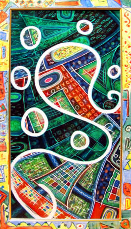 картина маслом на холсте с подрамником «Конвейер», Toile sur le sous-châssis, Huile, Art abstrait, абстрактная живопись, Москва, 2010 - photo 1