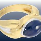 Ring: Goldschmiedering mit schönem, natürlichen Saphir von ca. 5,76 ct, Handarbeit aus 18K Gold - фото 2