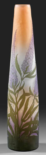 Große Gallé-Vase mit Ehrenpreisdekor - Foto 1