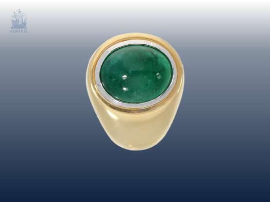 Ohrschmuck: ausgesprochen dekorative und hochwertige Smaragd/Saphir-Goldschmiedeohrclips, neuwertig aus Juweliers-Nachlass - фото 2