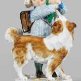 Jugendstil-Figur "Knabe mit Hund" - Foto 1