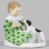 Jugendstil-Figur "Kind mit Hund" - фото 1
