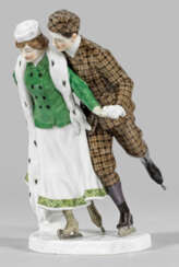 Jugendstil-Figurengruppe "Schlittschuhläuferpaar"