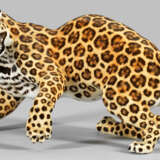 Jugendstil-Tierfigur "Schlagender Leopard" - Foto 1