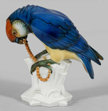 Art Déco-Tierfigur "Papagei mit Perlenkette" - фото 1