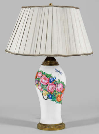 Tischlampe mit Blumenfries - Foto 1