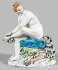 Seltene Figur "Diana mit Hund"