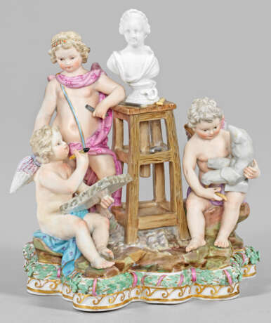 Amorettengruppe als Allegorie der Bildhauerkunst - photo 1
