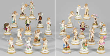 Sammlung von 24 Meissen Amorettenfiguren von Heinrich