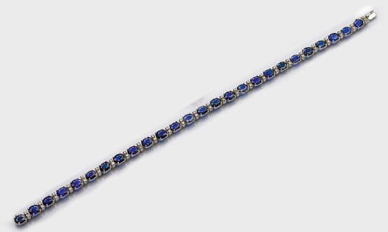 Klassisches Saphir-Diamant-Armband - фото 1