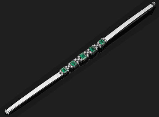 Smaragd-Brillant-Armband - Foto 1