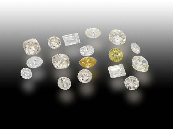 Brillant/Diamant: Konvolut hochwertiger Diamanten/Brillanten von zusammen 5,26ct - фото 1