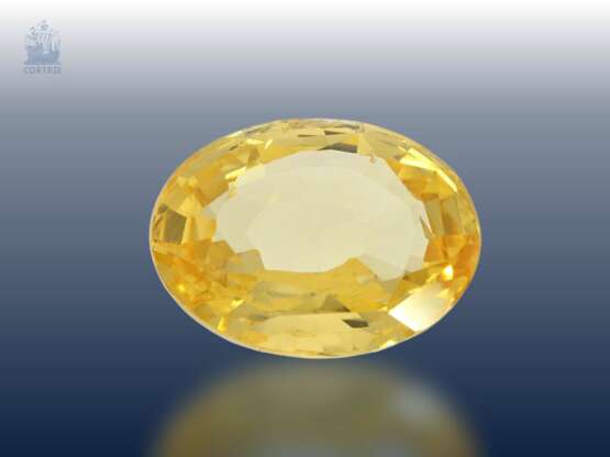 Saphir: sehr schöner und wertvoller, natürlicher gelber Saphir von 7,94ct - Foto 1