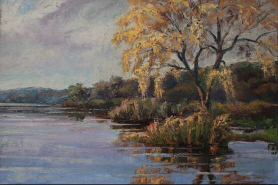 “Солнечный берег” Canvas Oil paint Impressionist Landscape painting 2013 - photo 1
