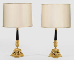 Paar Tischlampen im Empire-Stil