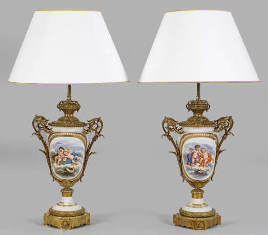 Paar Louis XVI-Tischlampen - фото 1