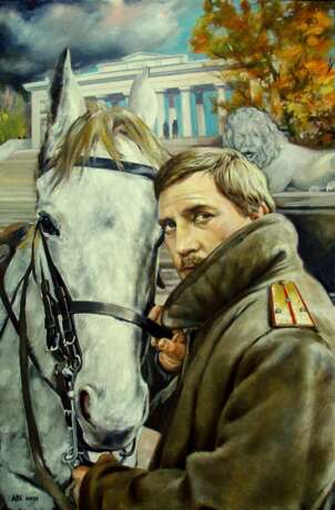 „Exodus von der Krim Oberleutnant Брусенцова“ Leinwand Ölfarbe Realismus Historisches 2014 - Foto 1